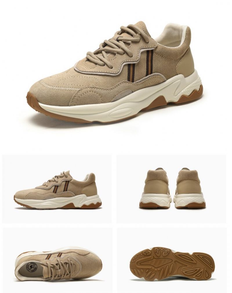 Jeff Heren Suède Sneakers - Beige