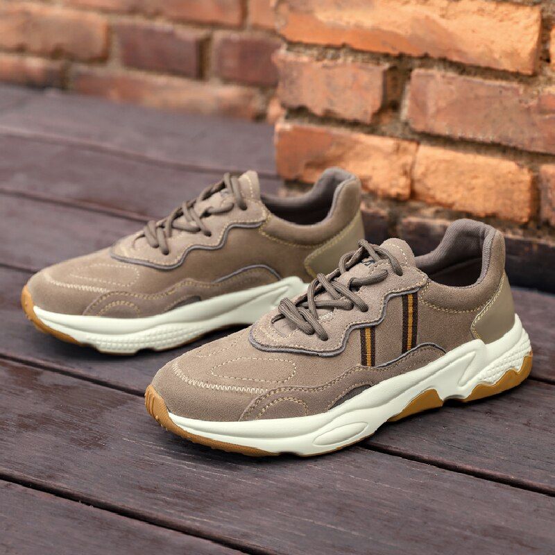 Jeff Heren Suède Sneakers - Beige