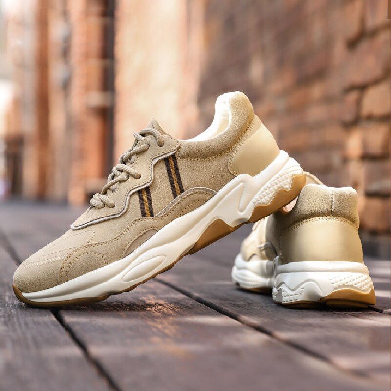 Jeff Heren Suède Sneakers - Beige