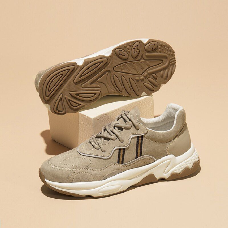 Jeff Heren Suède Sneakers - Beige