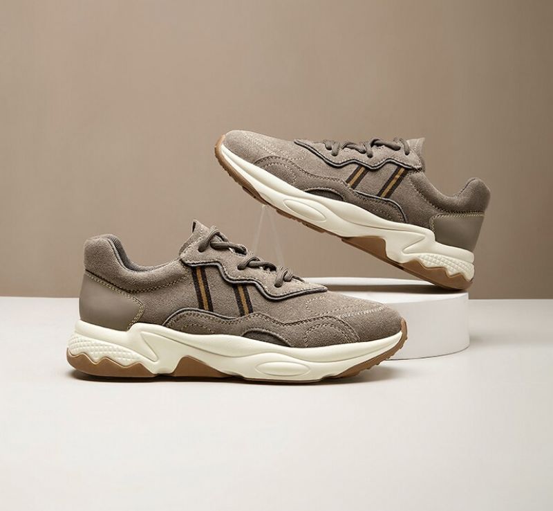 Jeff Heren Suède Sneakers - Beige