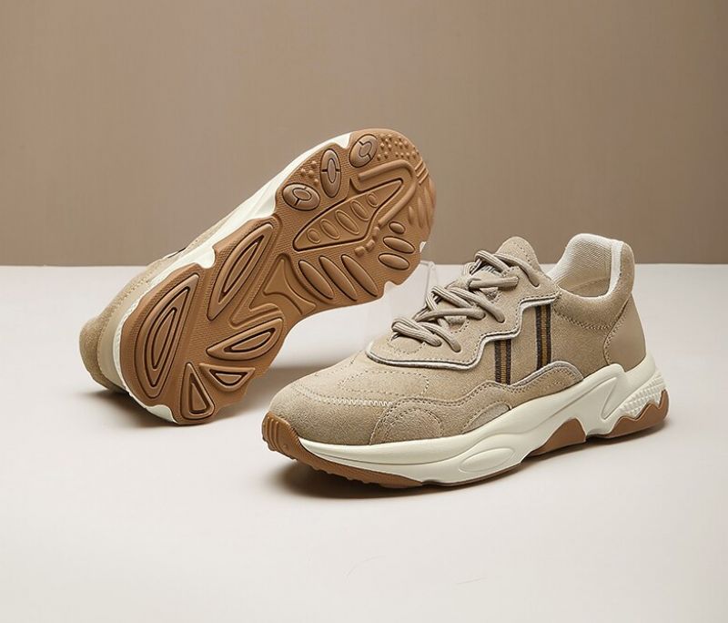 Jeff Heren Suède Sneakers - Beige