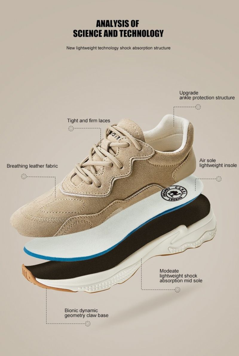Jeff Heren Suède Sneakers - Beige