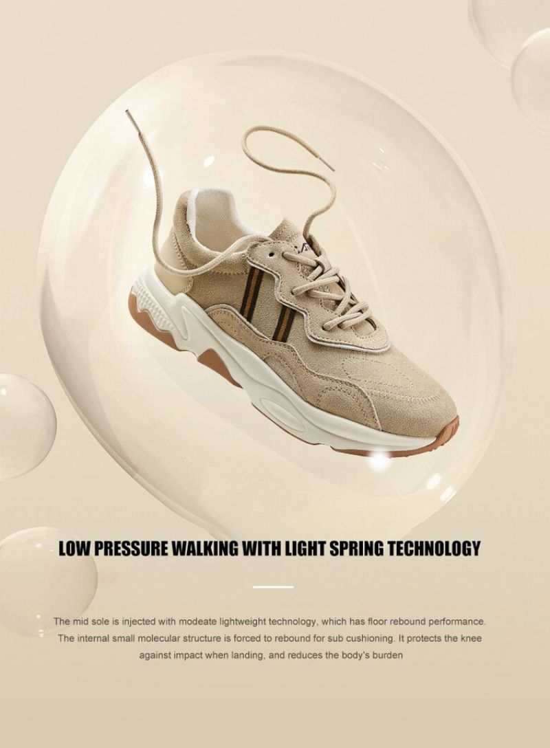 Jeff Heren Suède Sneakers - Beige