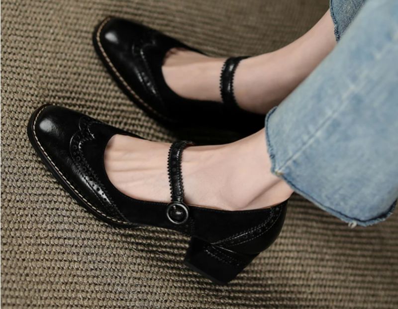 Jenny Dames Leren Pumps - Bruin