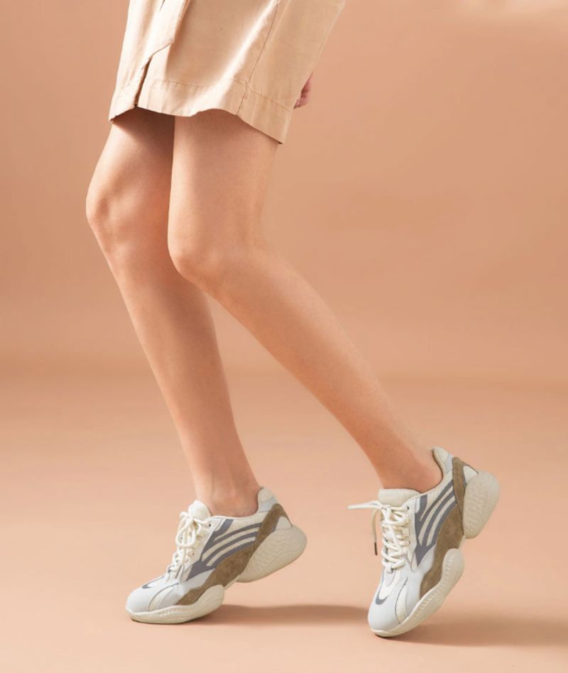 Jesi Dames Sneaker - Bruin Abrikoos