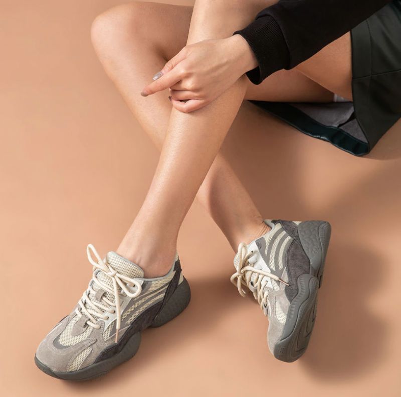 Jesi Dames Sneaker - Bruin Abrikoos