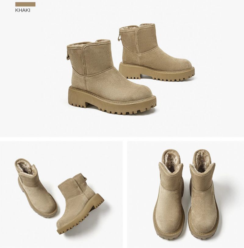 Jeudy Dames Platform Snow Laarzen - Kaki