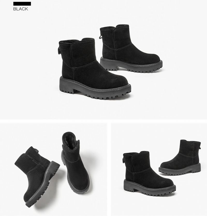Jeudy Dames Platform Snow Zwarte Laarzen - Zwart