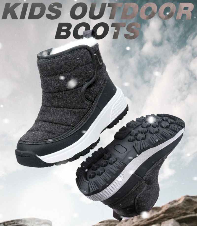 Jhon Jongens Snowboot - Grijs Bont
