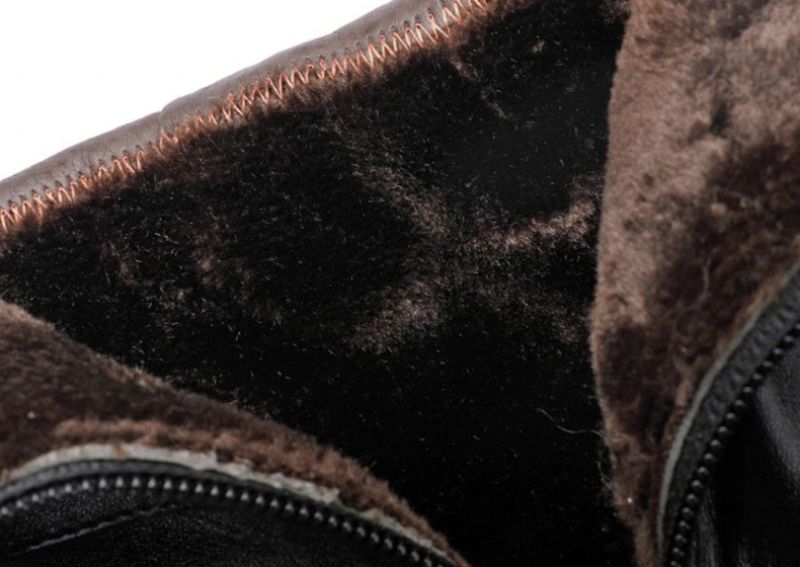 Jimena Dames Zwarte Platform Enkellaarsjes - Zwart
