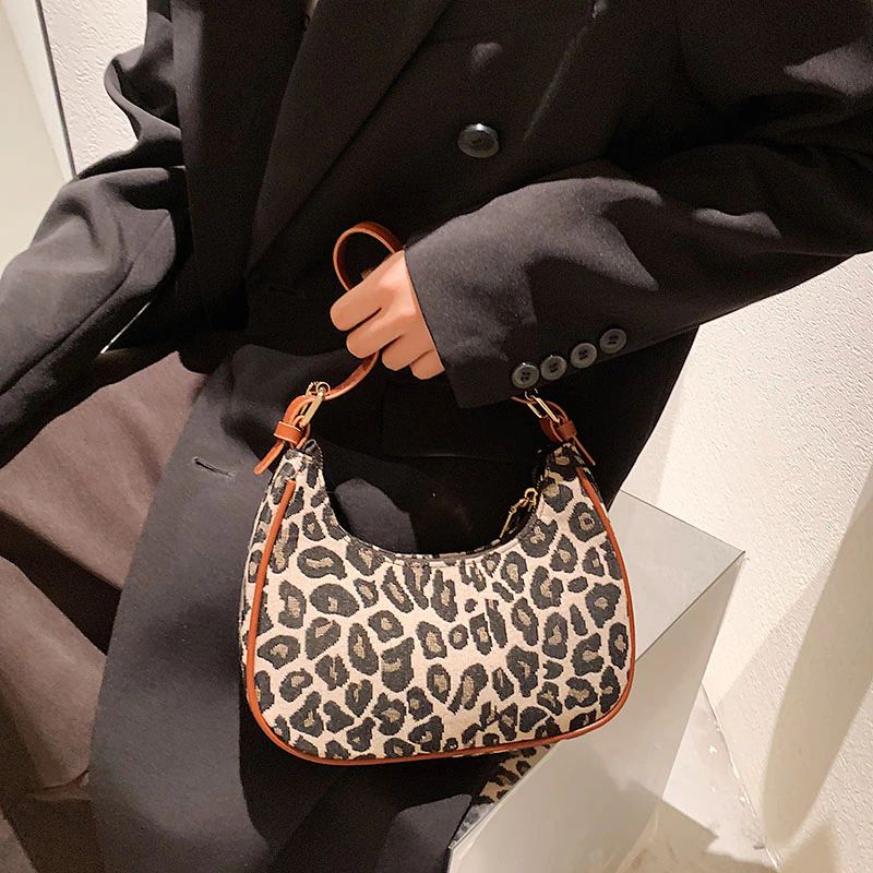Jode Vrouwen Schouder Crossbody Handtas - Bruin Luipaard