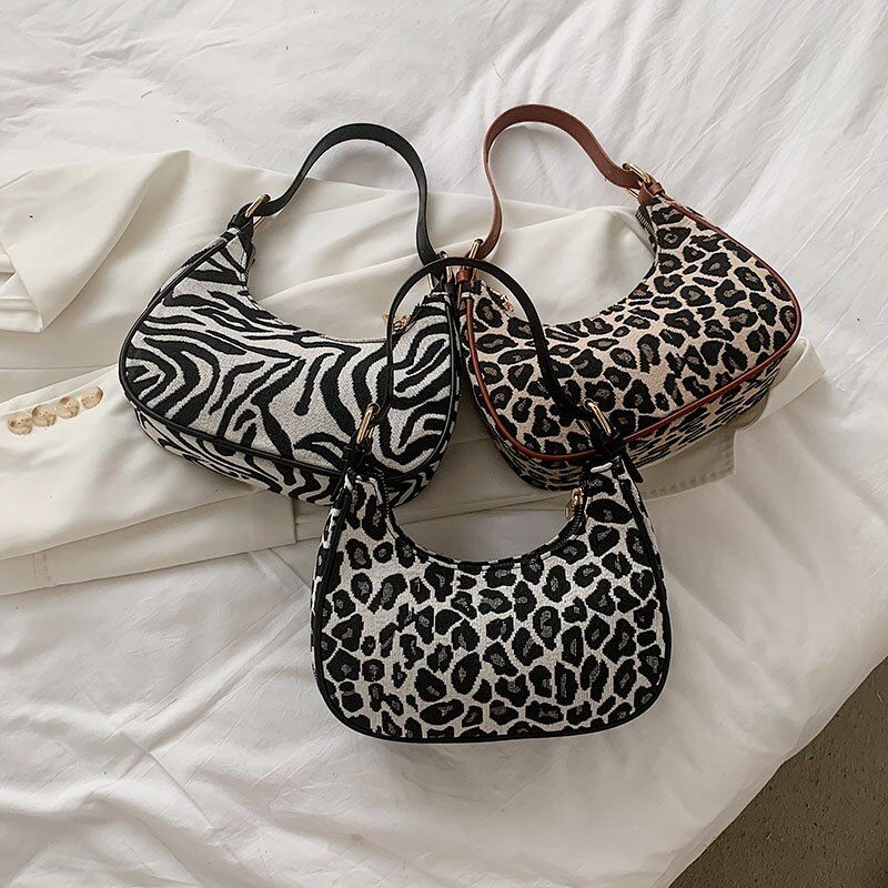 Jode Vrouwen Schouder Crossbody Handtas - Bruin Luipaard