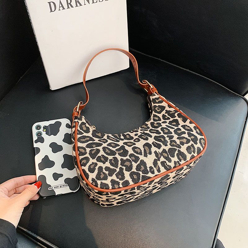 Jode Vrouwen Schouder Crossbody Handtas - Bruin Luipaard