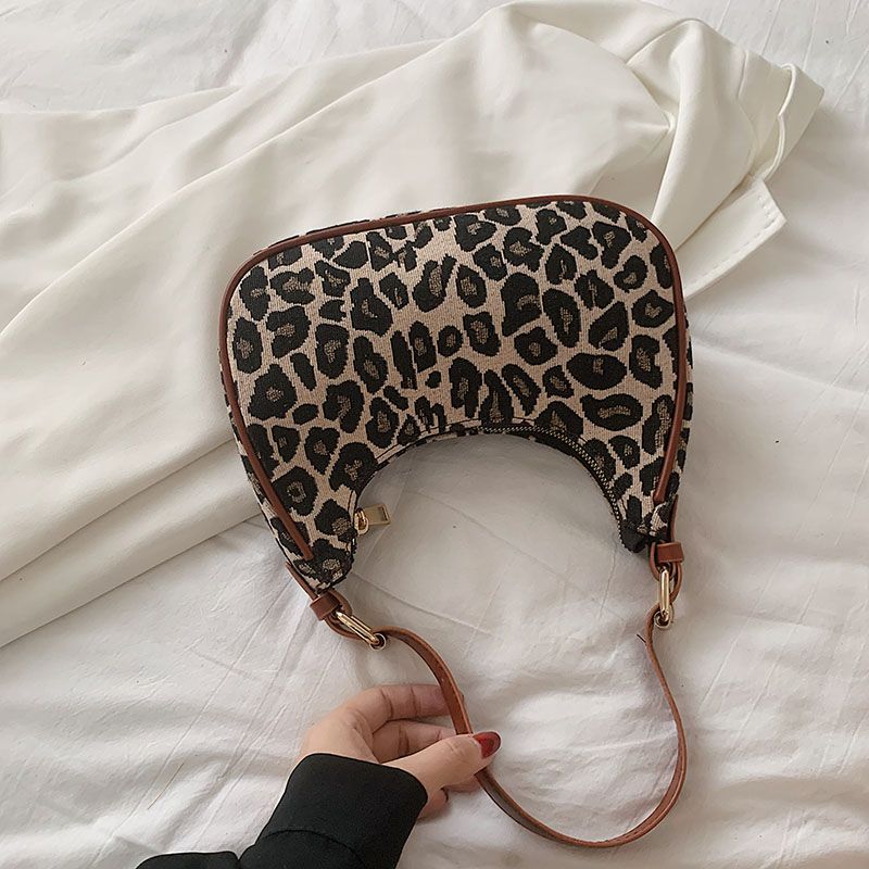 Jode Vrouwen Schouder Crossbody Handtas - Bruin Luipaard
