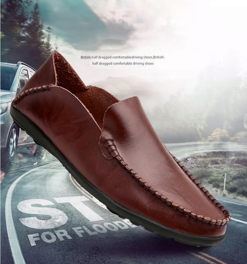 Josan Heren Loafers Casual Schoenen - Oranje