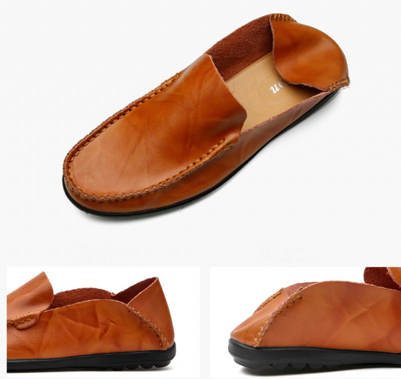 Josan Heren Loafers Casual Schoenen - Oranje