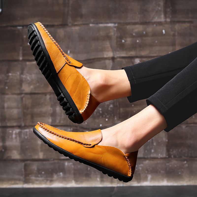Josan Heren Loafers Casual Schoenen - Oranje