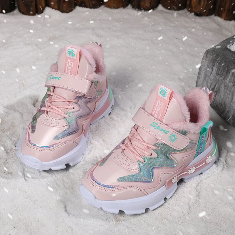 Josefina Meisjes Warme Sneaker - Roze Bont