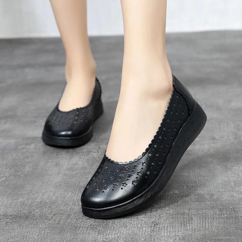 Jovina Dames Platte Schoenen - Zwart