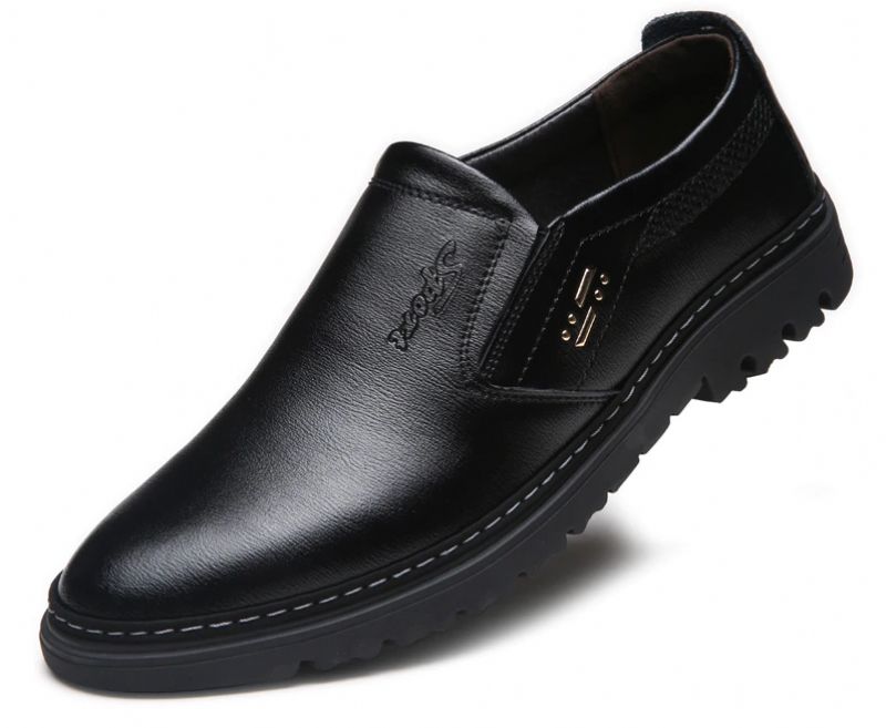 Juanvir Heren Loafers Geklede Schoenen - Zwart