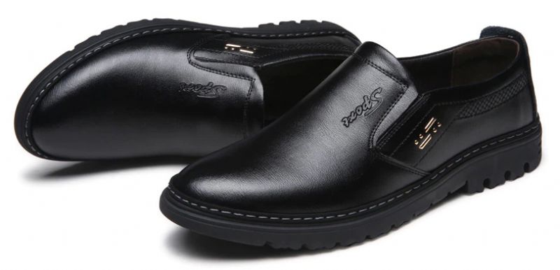 Juanvir Heren Loafers Geklede Schoenen - Zwart