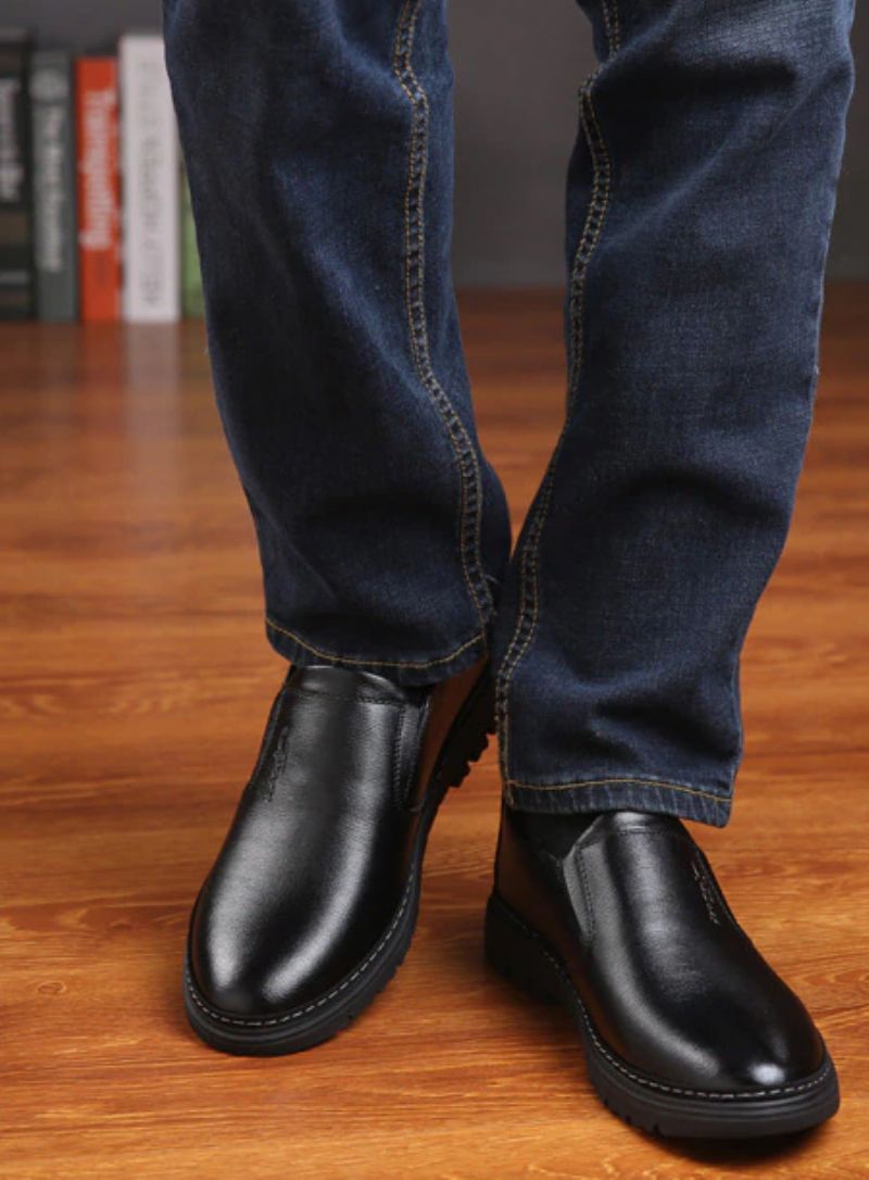 Juanvir Heren Loafers Geklede Schoenen - Zwart