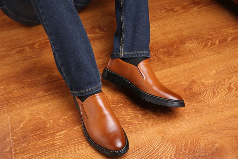 Juanvir Heren Loafers Geklede Schoenen - Zwart