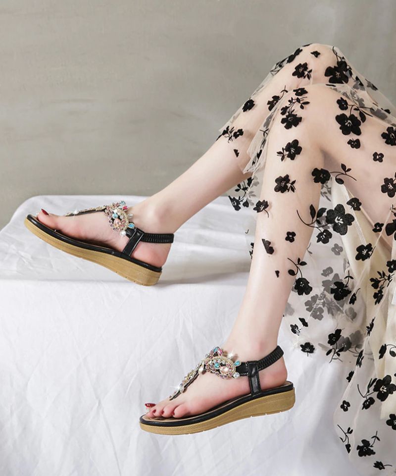 Julia Dames Casual Sandaal Met Strass - Roze