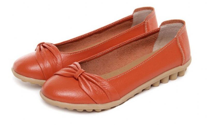 Julia Dames Comfortabele Platte Schoenen - Wit