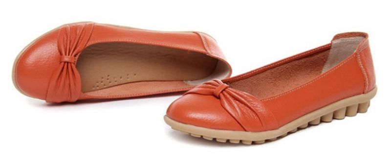 Julia Dames Comfortabele Platte Schoenen - Wit