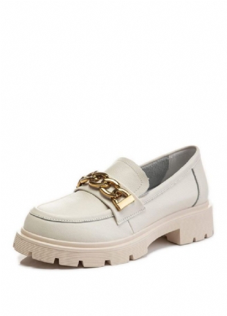 Julia Dames Dressy Platform Leren Loafer Schoenen