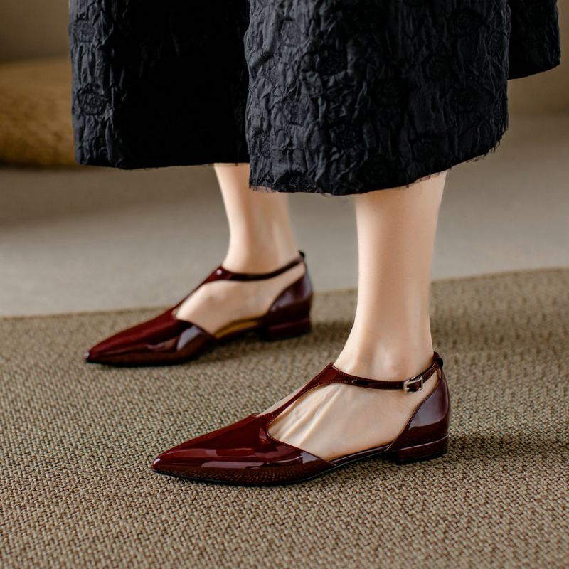 Julia Dames Lage Hak Pumps - Zwart