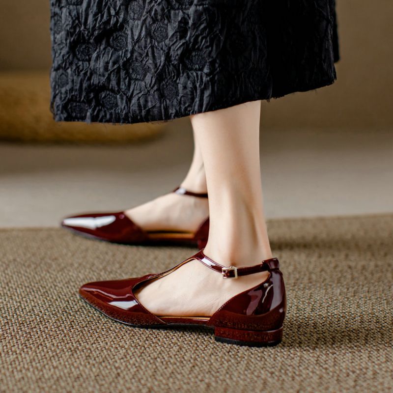 Julia Dames Lage Hak Pumps - Zwart