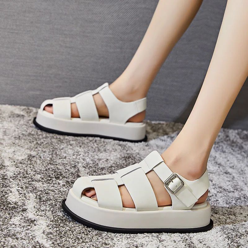 Julia Dames Platform Sandalen - Zwart