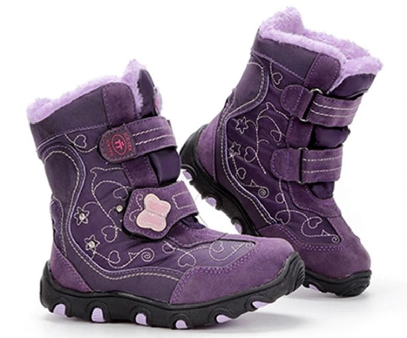 Julia Meisjes Snowboot - Paars Bont