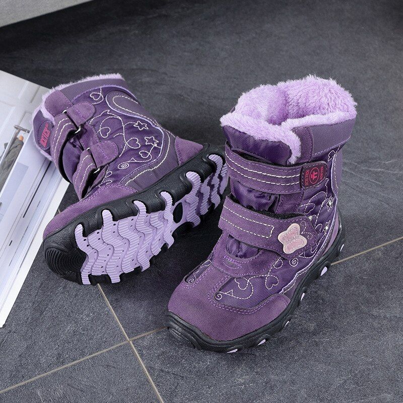 Julia Meisjes Snowboot - Paars Bont