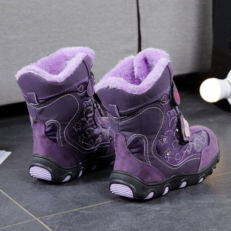 Julia Meisjes Snowboot - Paars Bont