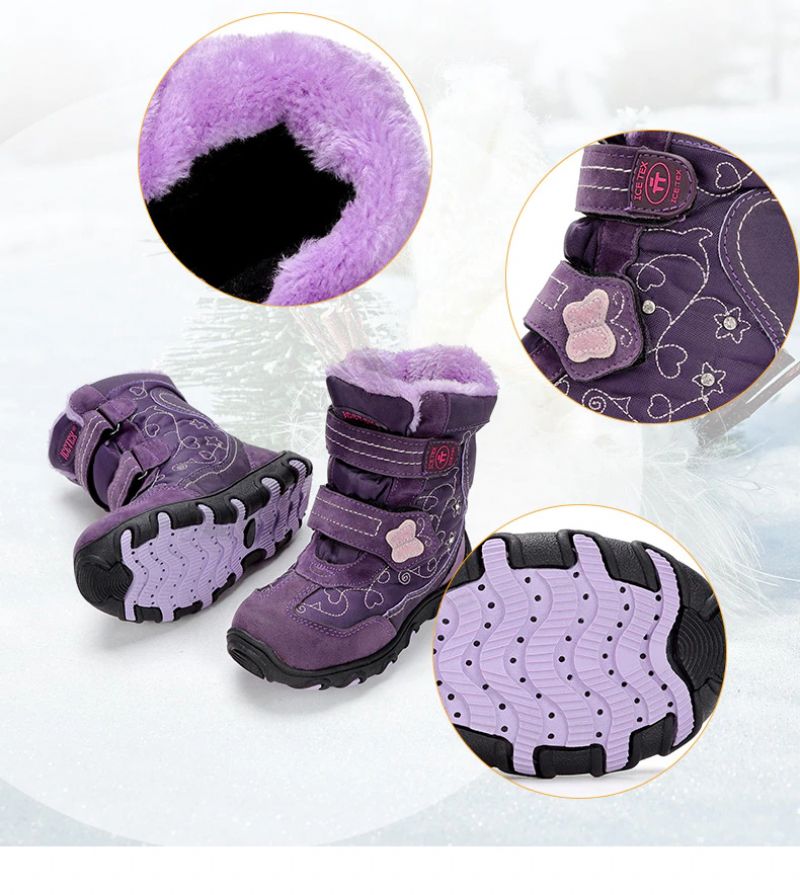 Julia Meisjes Snowboot - Paars Bont