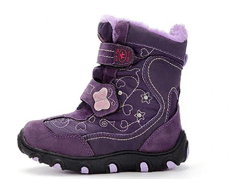 Julia Meisjes Snowboot - Paars Bont