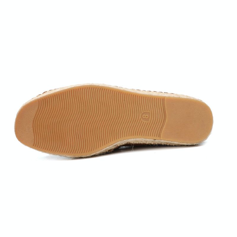 Juliana Jute Platform Suède Loafers Voor Dames - Bruin