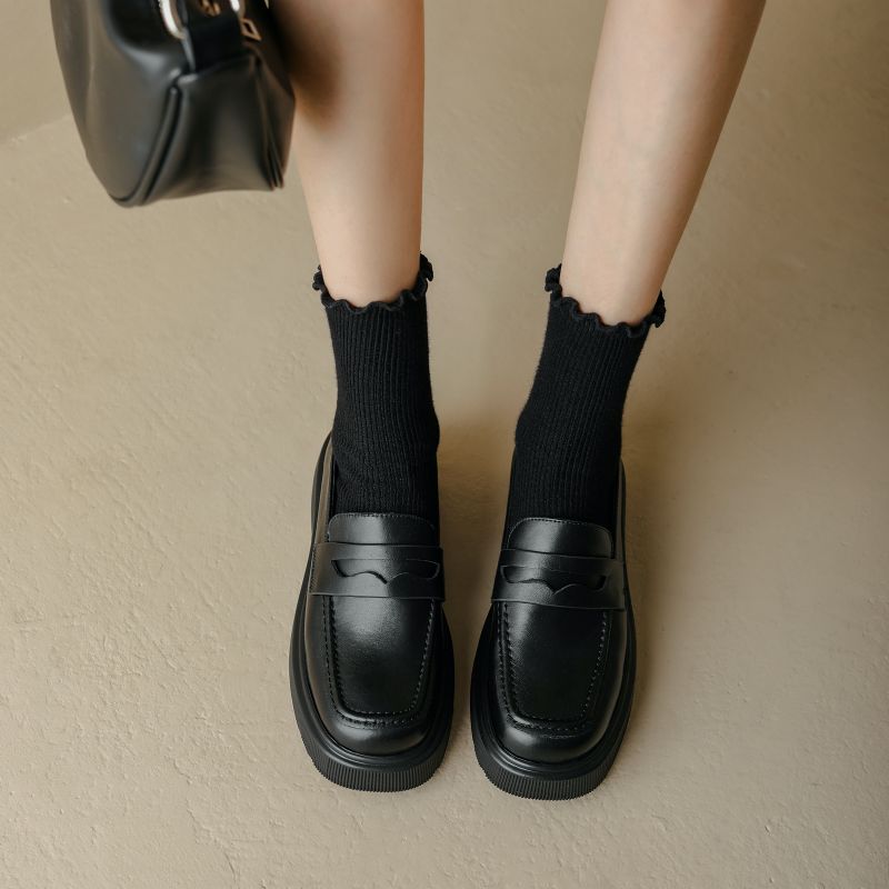 Julie Dames Casual Platform Schoenen - Zwart