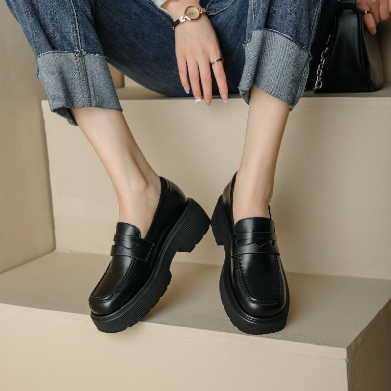 Julie Dames Casual Platform Schoenen - Zwart