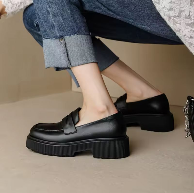 Julie Dames Casual Platform Schoenen - Zwart