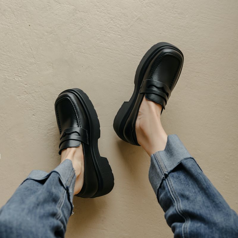 Julie Dames Casual Platform Schoenen - Zwart