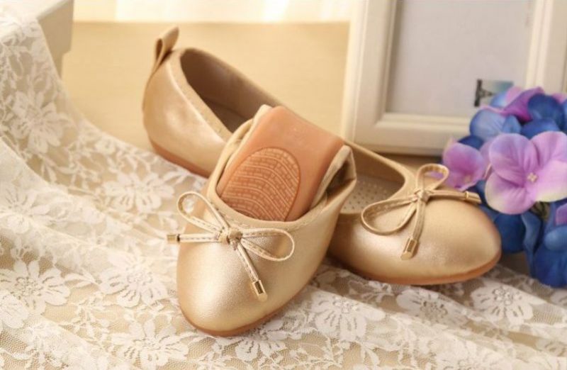 Julie Dames Platte Schoenen - Goud