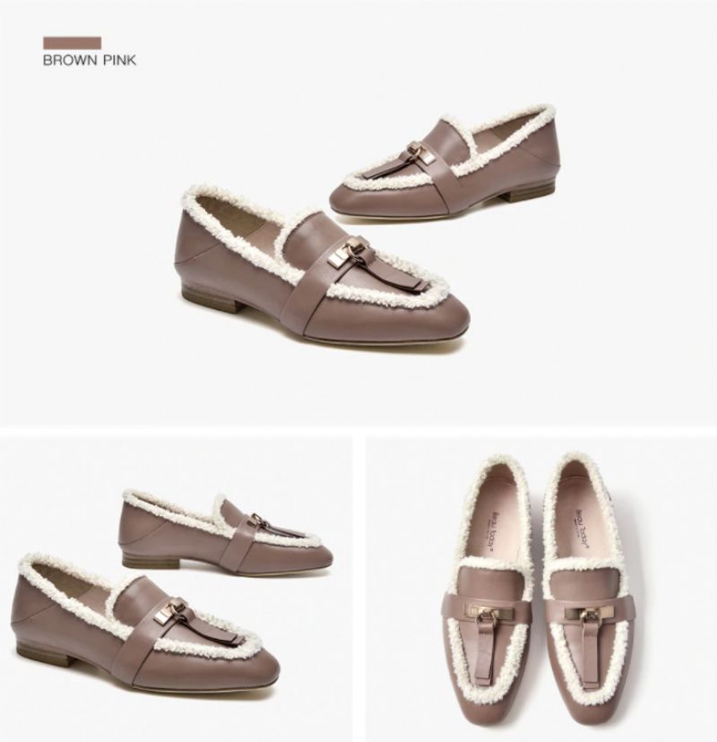 Julie Loafers - Bruin Roze