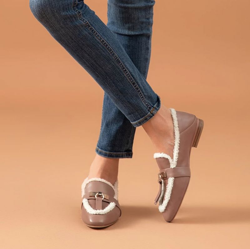 Julie Loafers - Bruin Roze