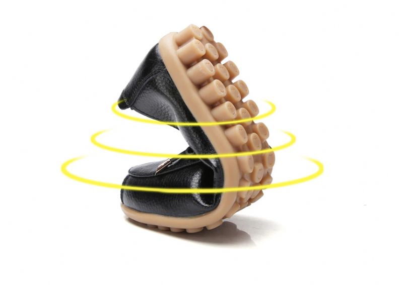 Junita Dames Loafer Schoenen - Zwart