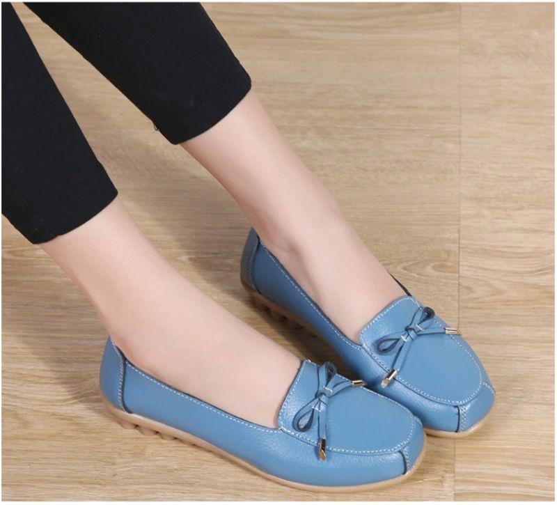 Junita Dames Loafer Schoenen - Zwart